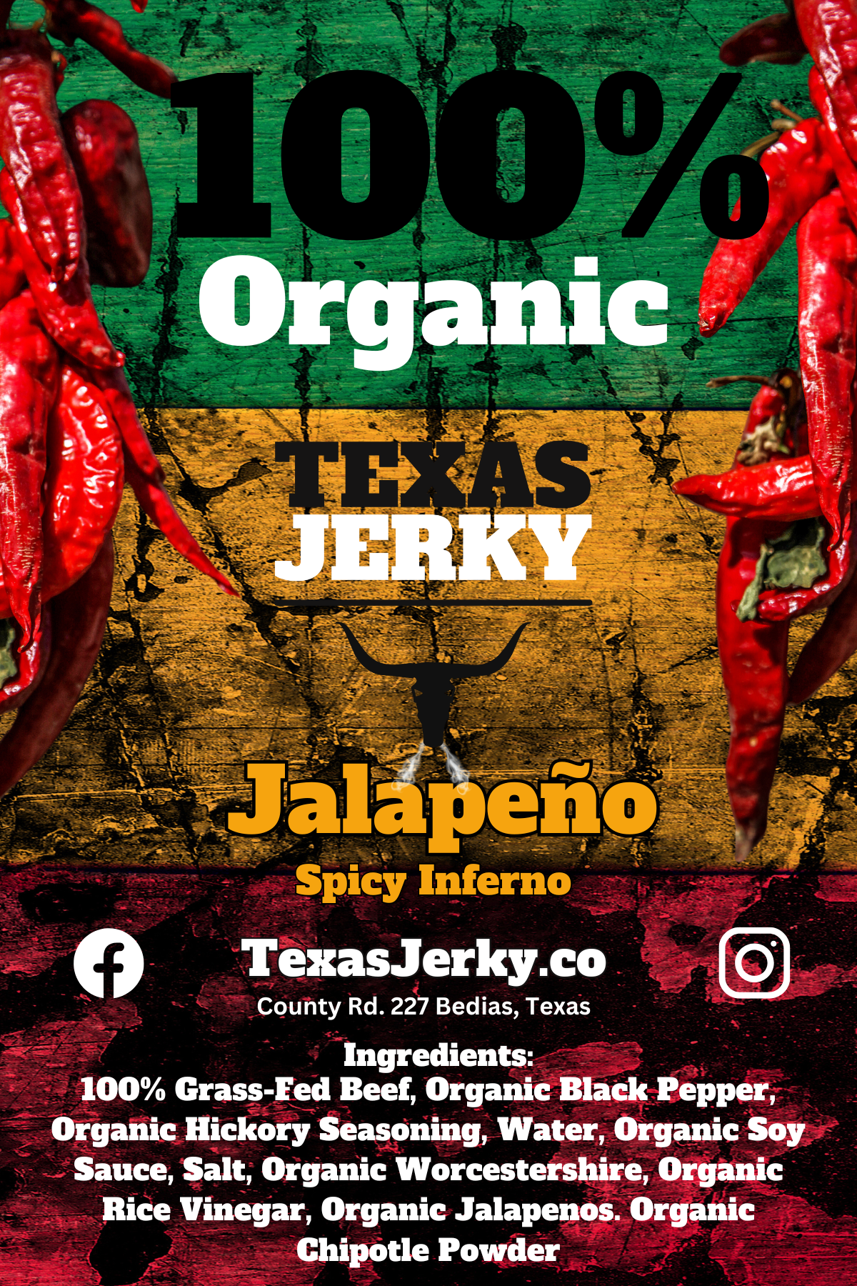 Organic Jalapeno beef jerky