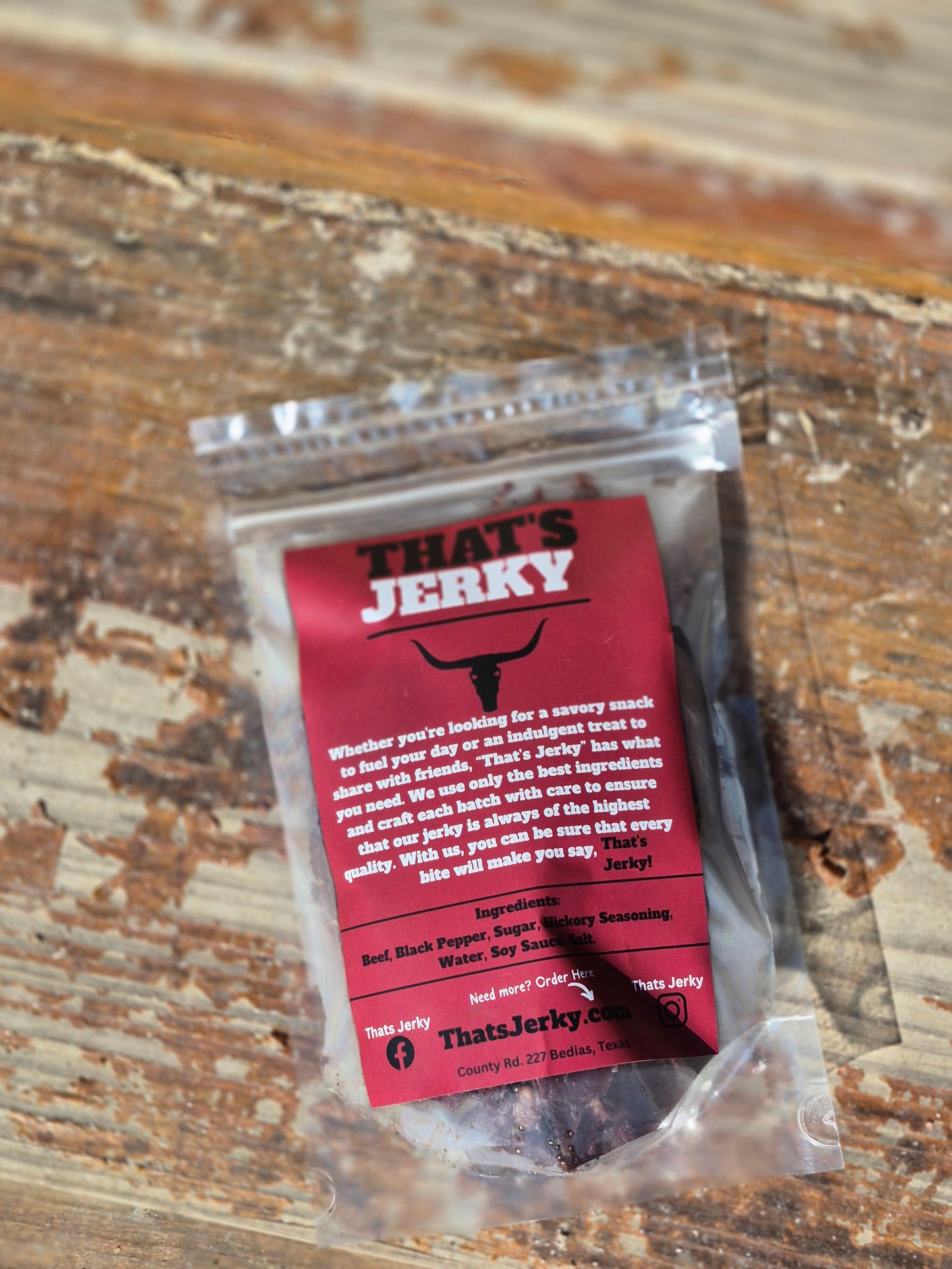 Beef jerky Organic hickory smoke