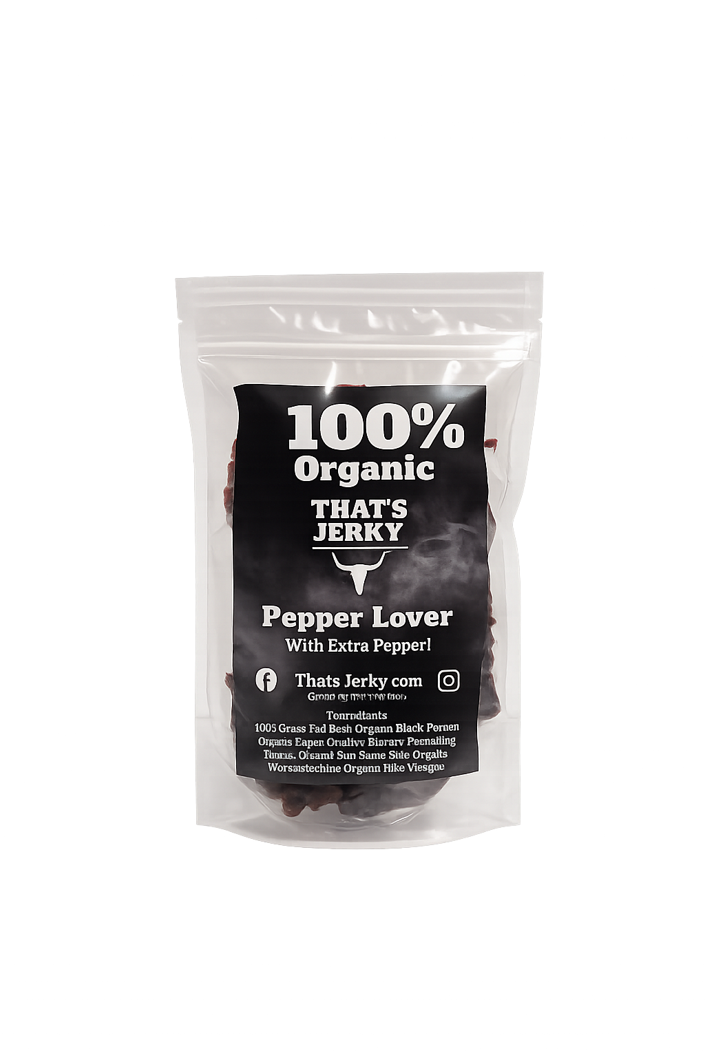 Pepper Beef Jerky 100% Organic