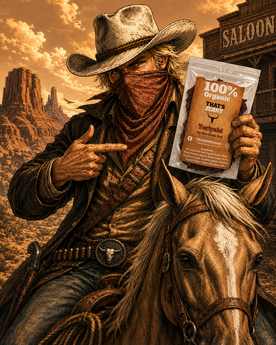 Teriyaki Beef Jerky 100% Organic