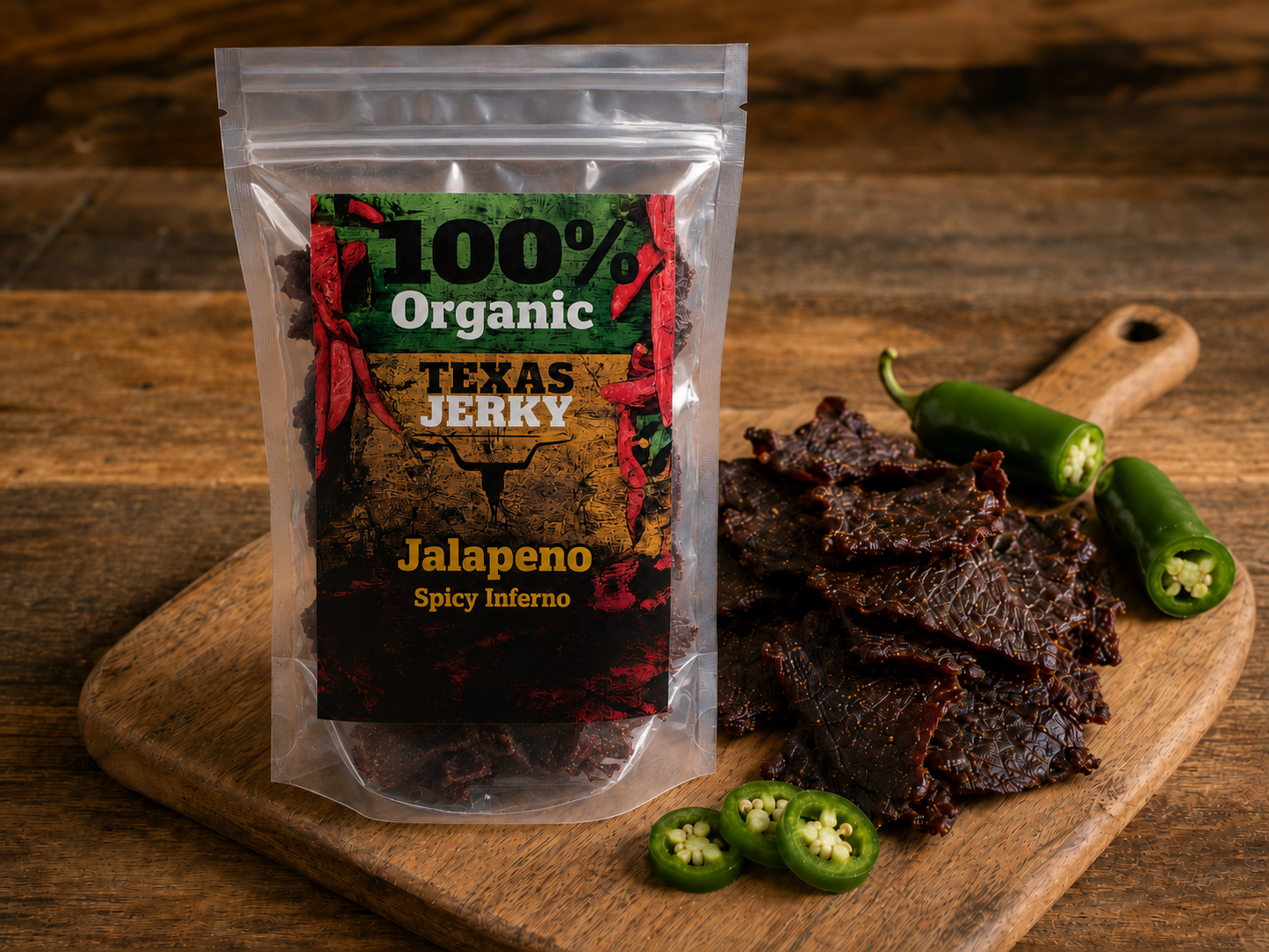 Jalapeno Beef Jerky 100% Organic