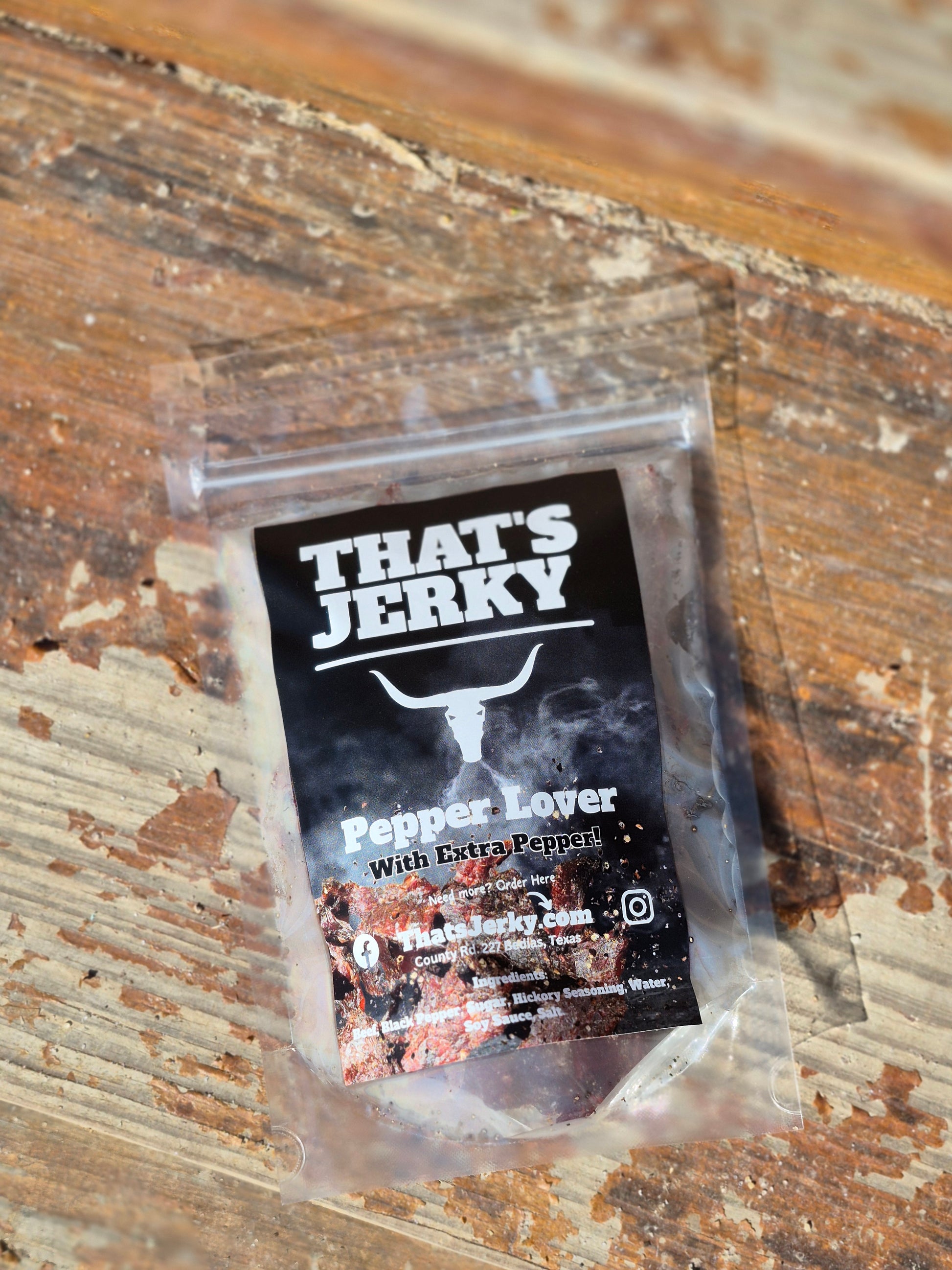 Organic pepper beef jerky