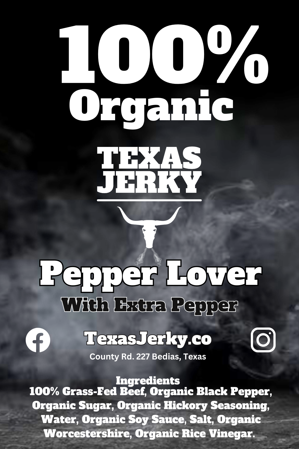Organic pepper beef jerky