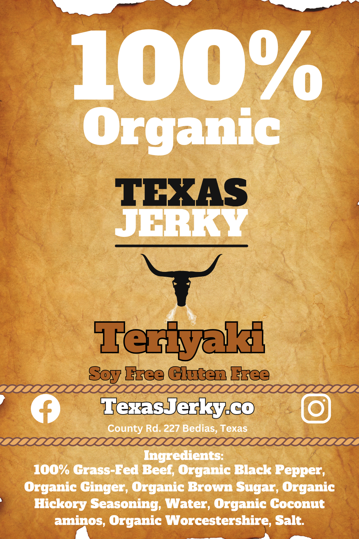 Organic Teriyaki beef jerky